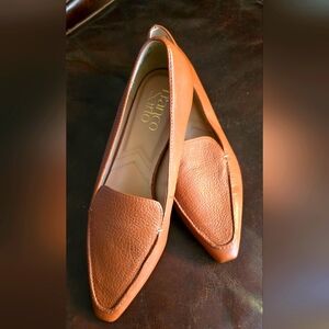 Franco Sarto Women's Belamour Loafer Size 6 Pointed Flat Shoe Brown Leather